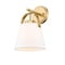 Z-Lite Z-Studio Wall Sconce, 1-Light, 8 In.W x 8.75 In.L x 12.75 In.H, Heritage Brass/Ivory 743-1S-HBR - alternate 1